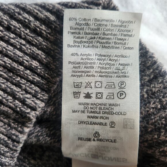 Jack & Jones Knit Sweater Size XL Knitted Grey Button High Neck Long Sleeve - Picture 4 of 10